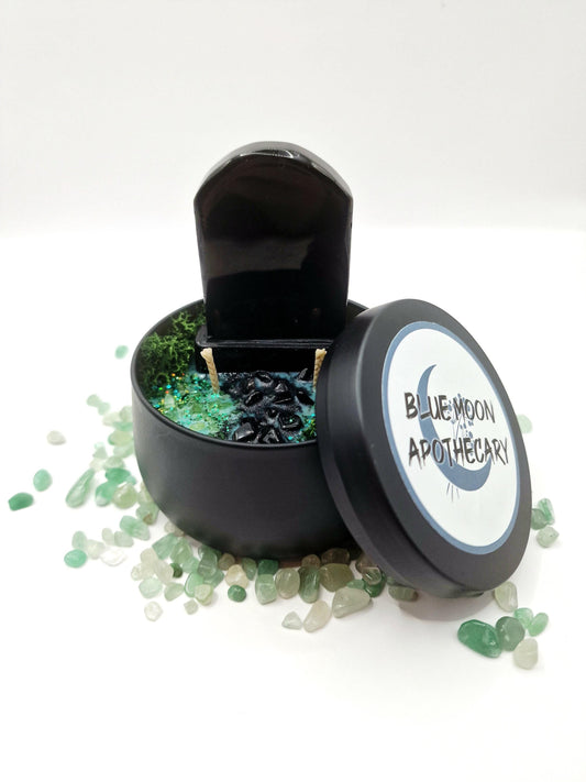 ANCESTORS OFFERING (Black Obsidian Version) Candle