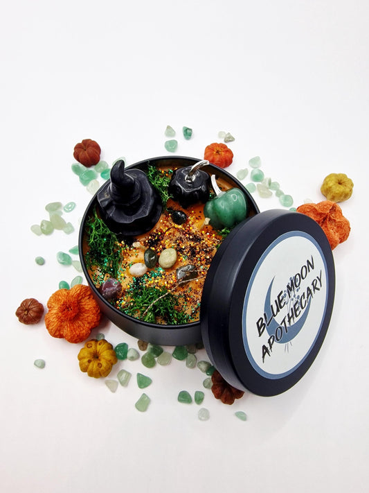 SAMHAIN BLESSINGS Candle (Black Obsidian Version)