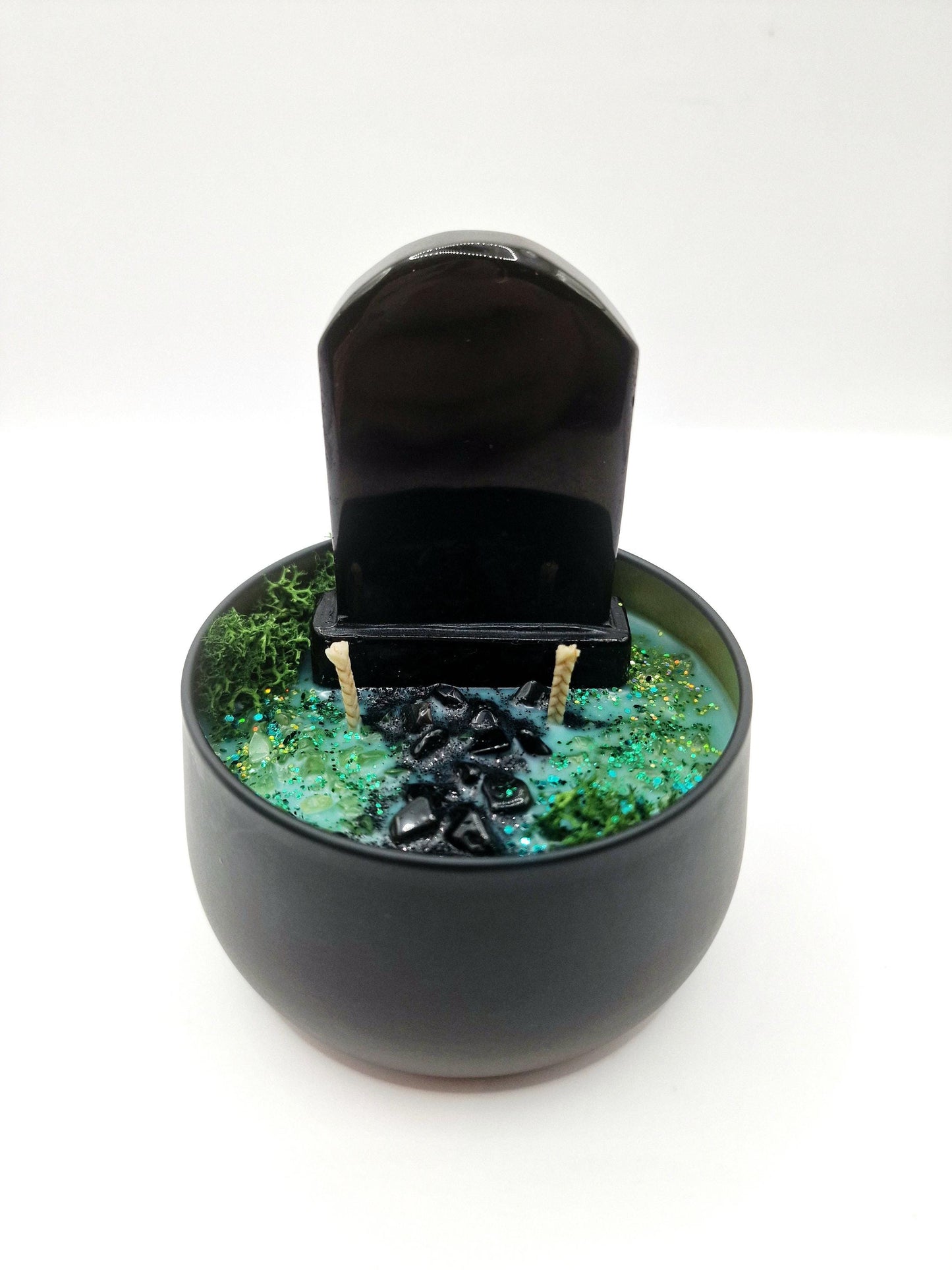 ANCESTORS OFFERING (Black Obsidian Version) Candle