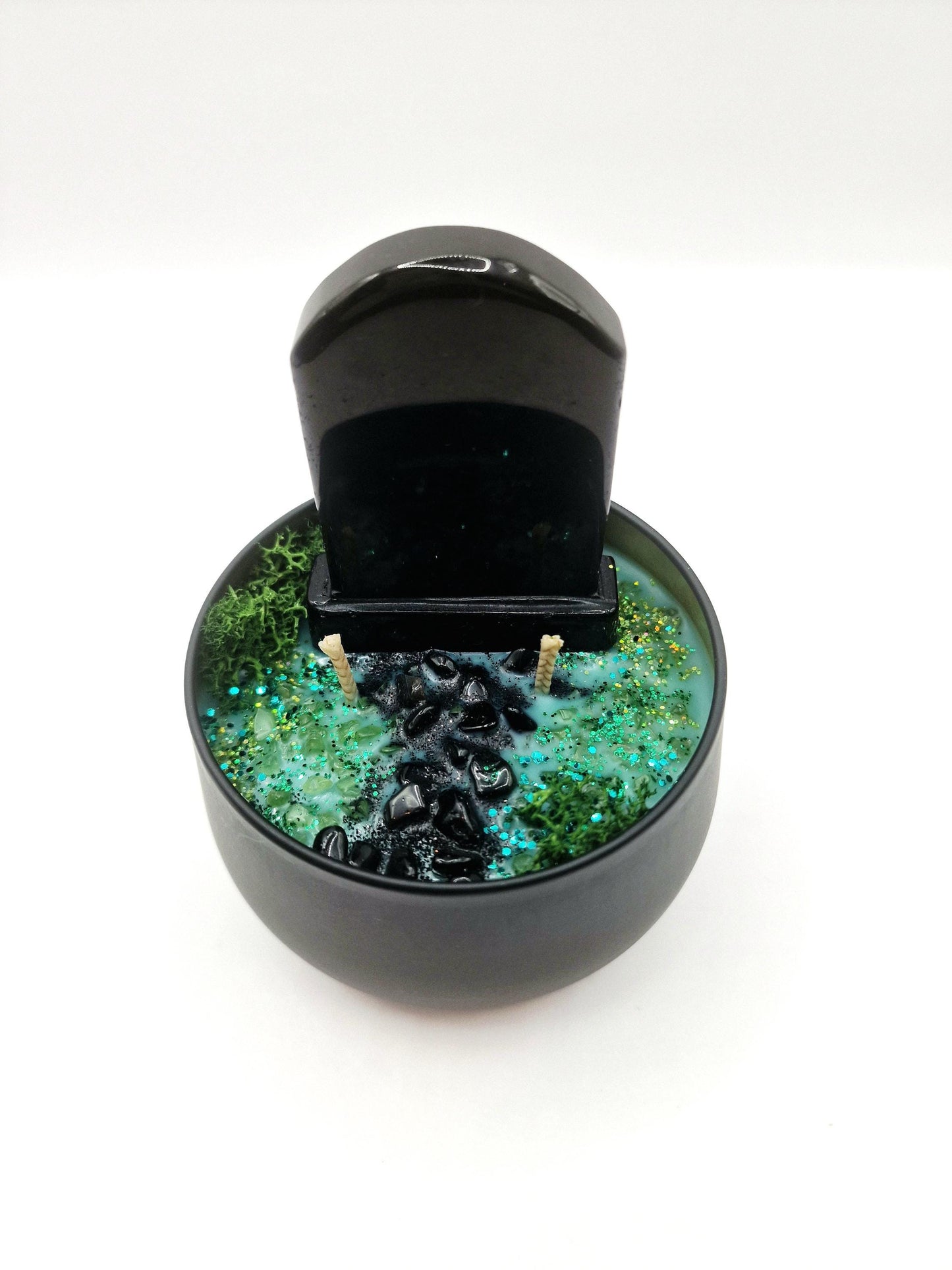 ANCESTORS OFFERING (Black Obsidian Version) Candle