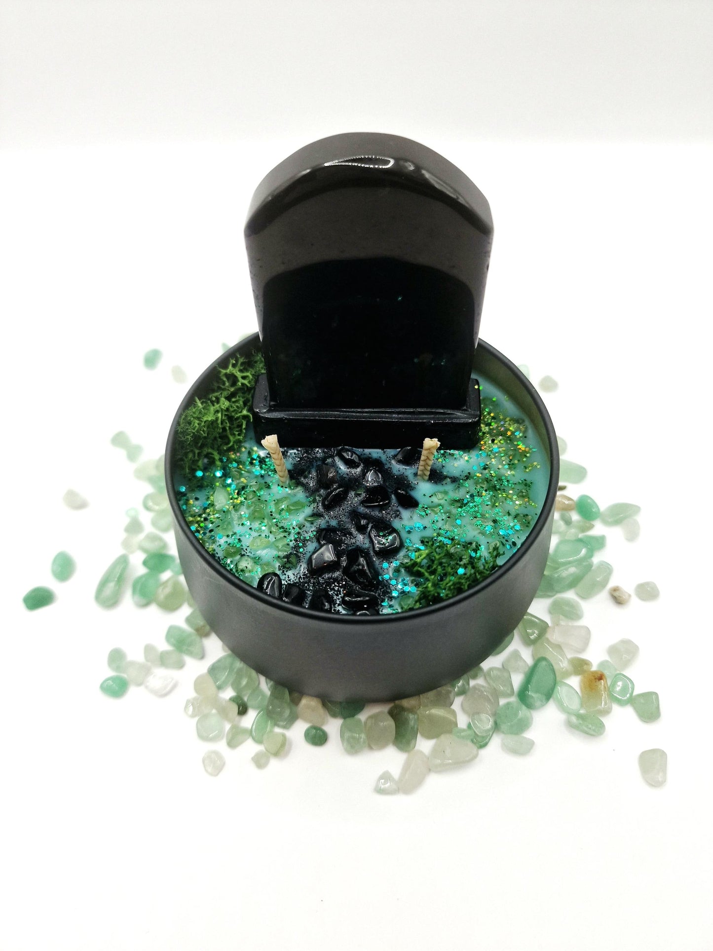 ANCESTORS OFFERING (Black Obsidian Version) Candle