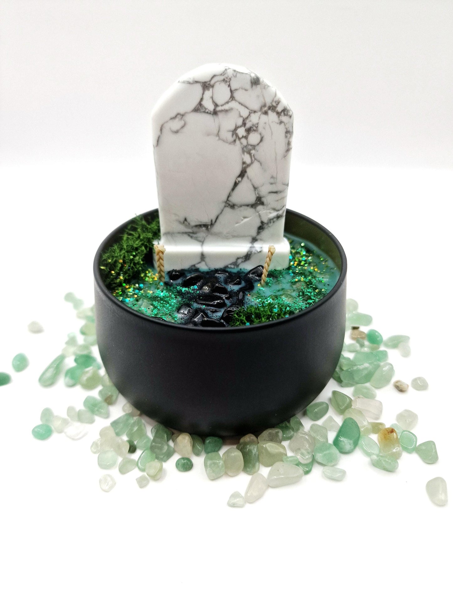 ANCESTORS OFFERING (Howlite Version) Candle