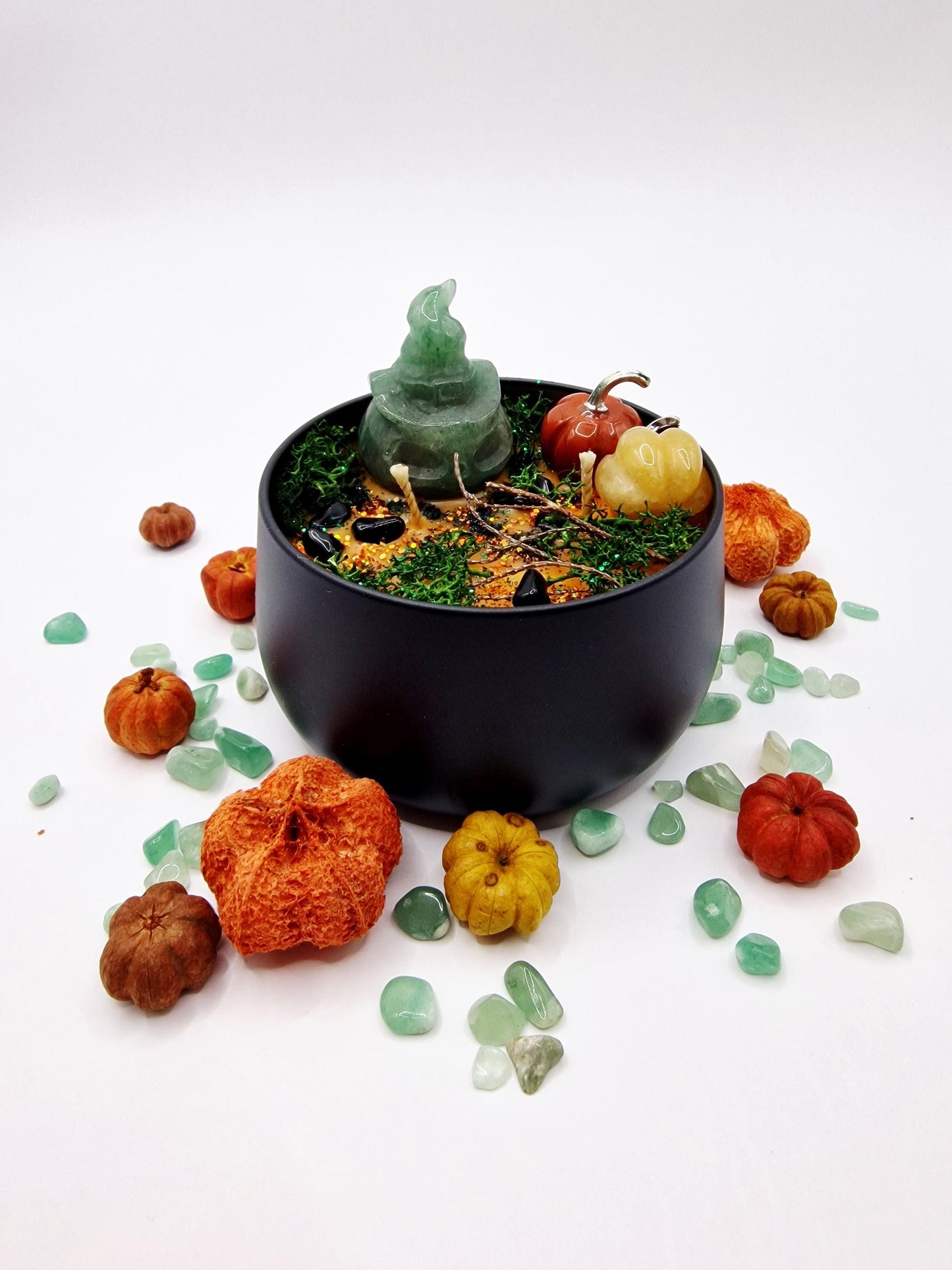 SAMHAIN BLESSINGS Candle (Green Aventurine Version)