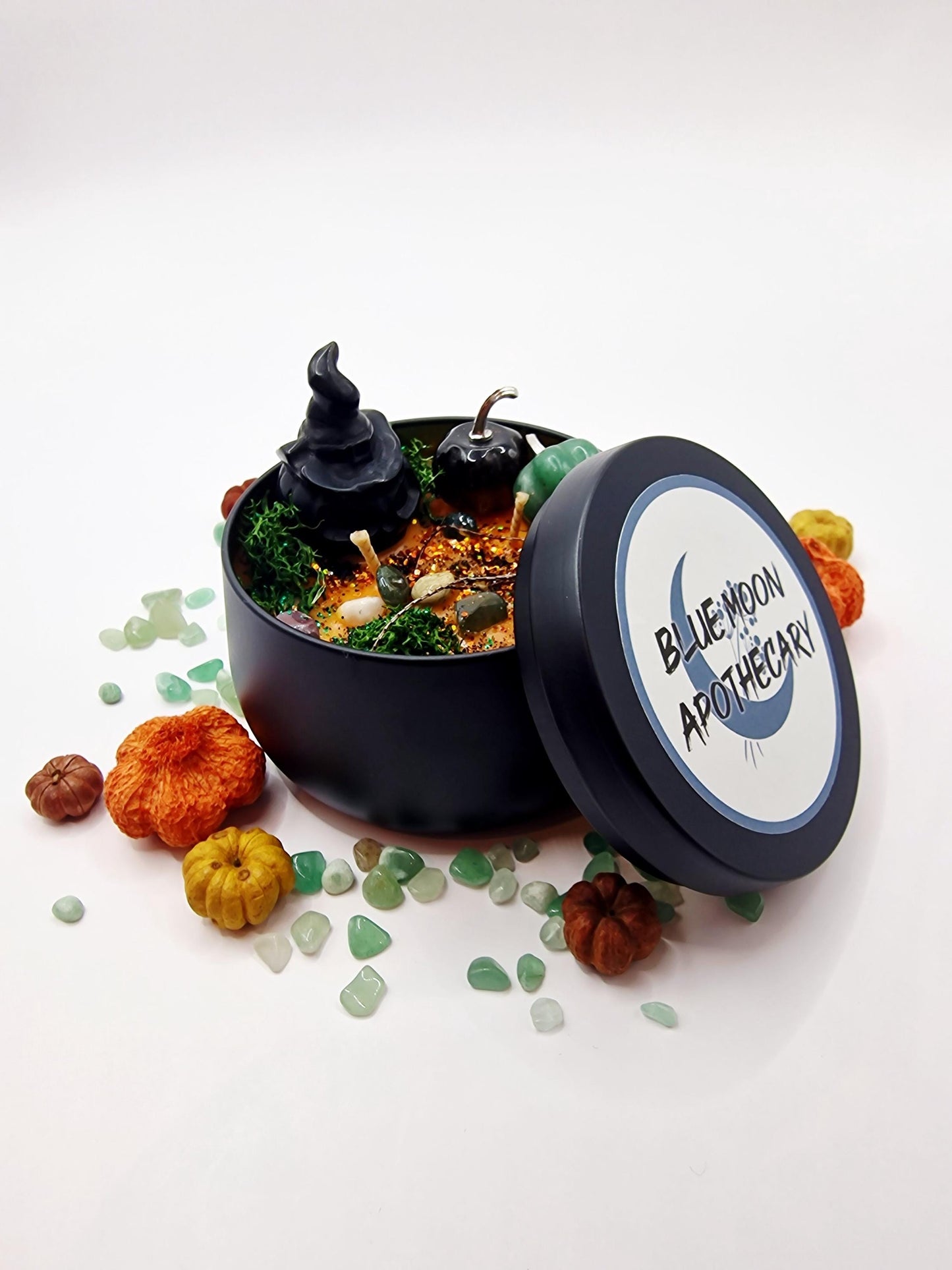 SAMHAIN BLESSINGS Candle (Black Obsidian Version)