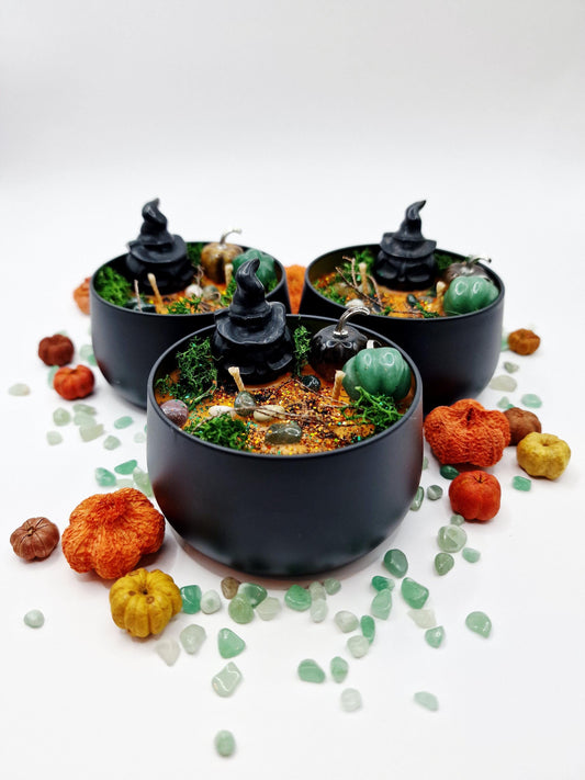 SAMHAIN BLESSINGS Candle (Black Obsidian Version)