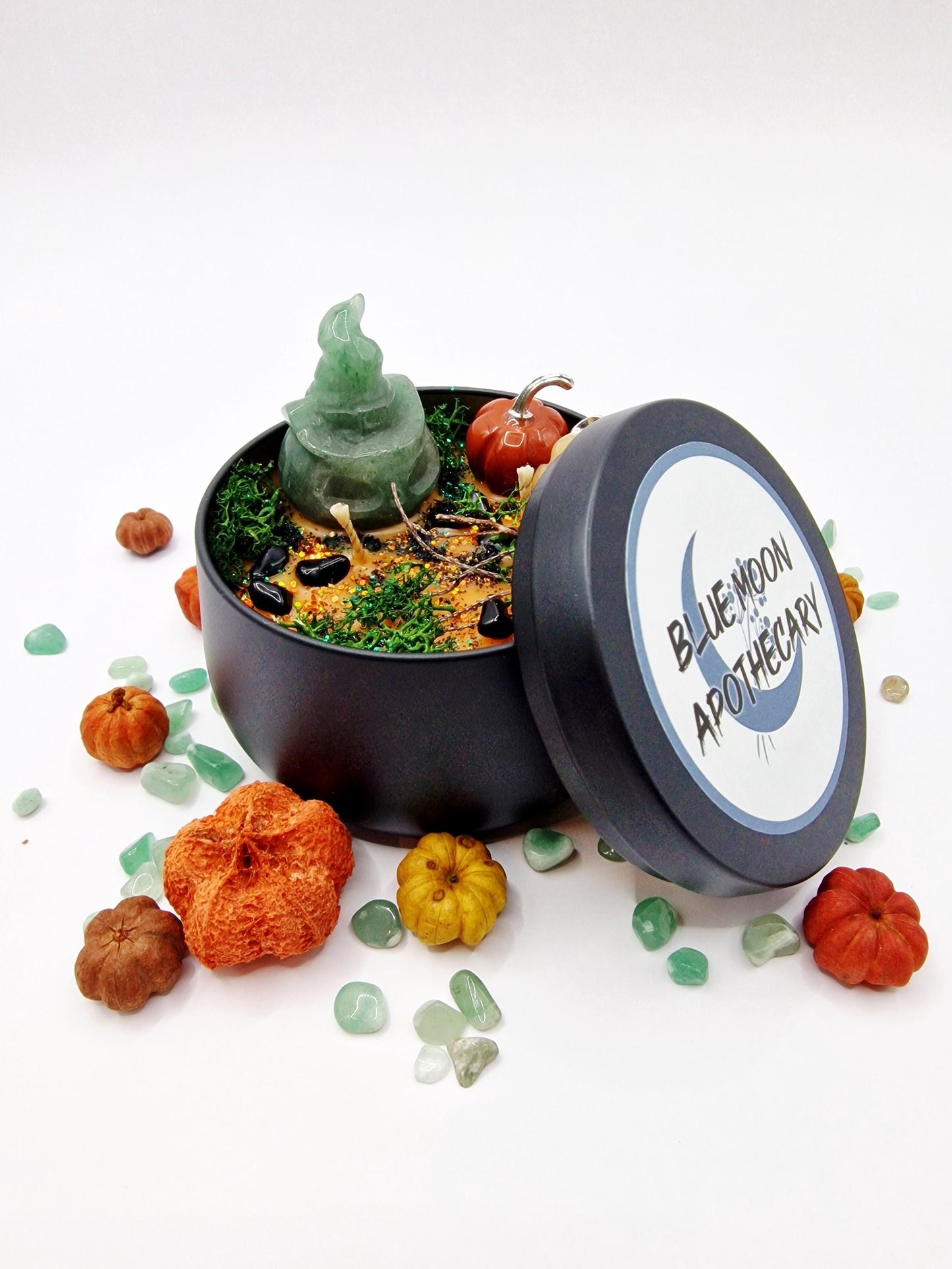 SAMHAIN BLESSINGS Candle (Green Aventurine Version)