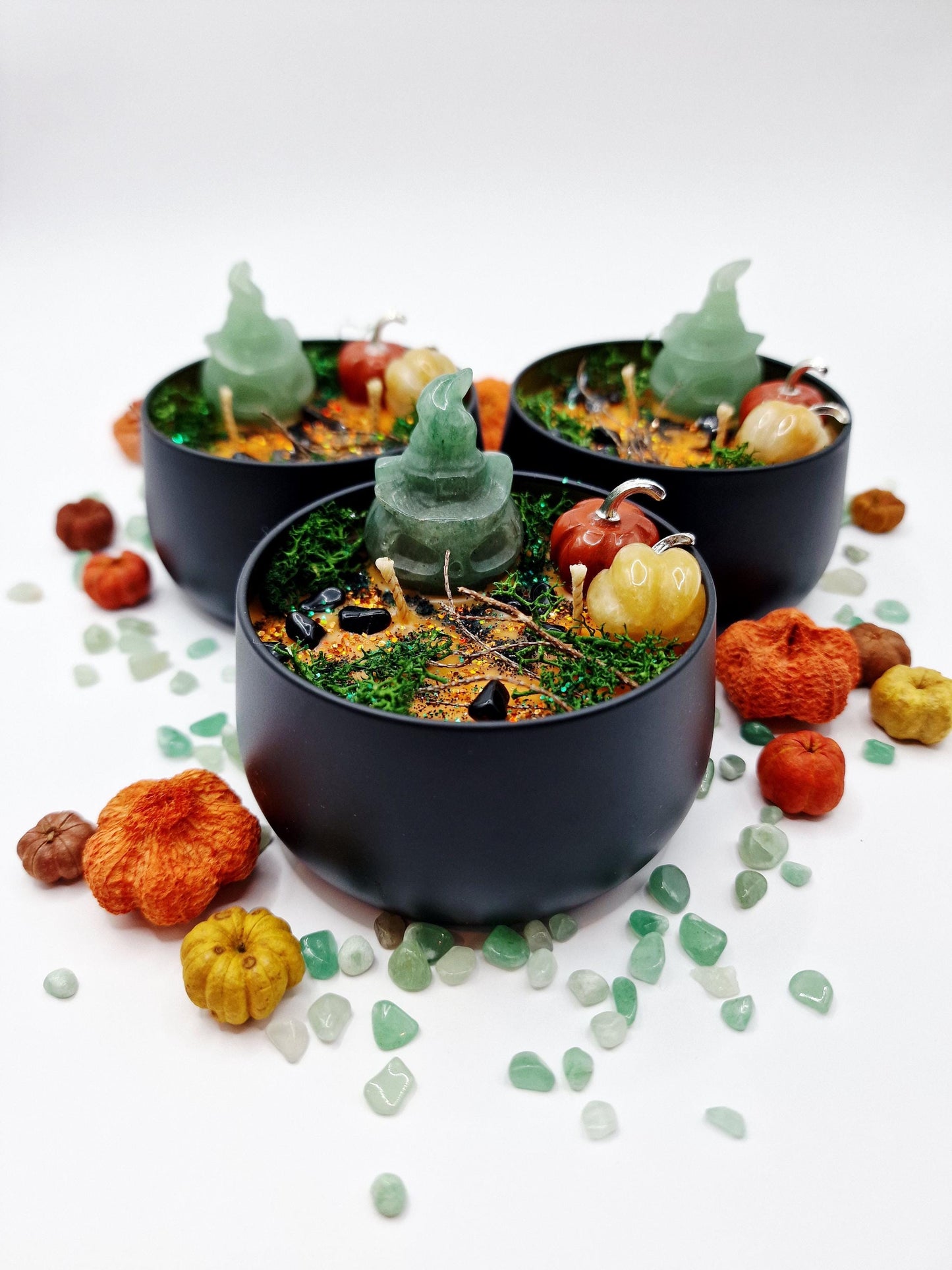 SAMHAIN BLESSINGS Candle (Green Aventurine Version)